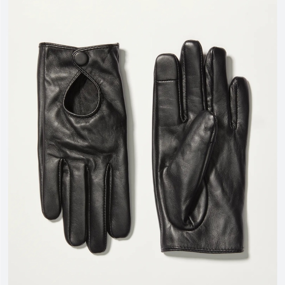NWT Lucky Brand Women’s Moto Leather Gloves in Black, size XS/S